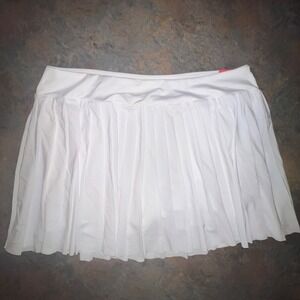 DSG Pleated Mid Rise Skort, XXL, White 18793